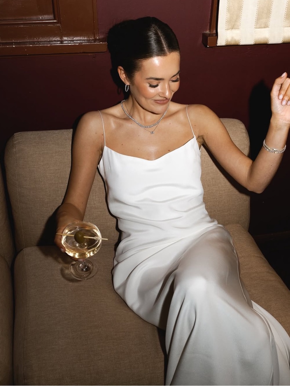 Lola Varma 100% Silk Vincent Slip Gown - Picture 6 of 8